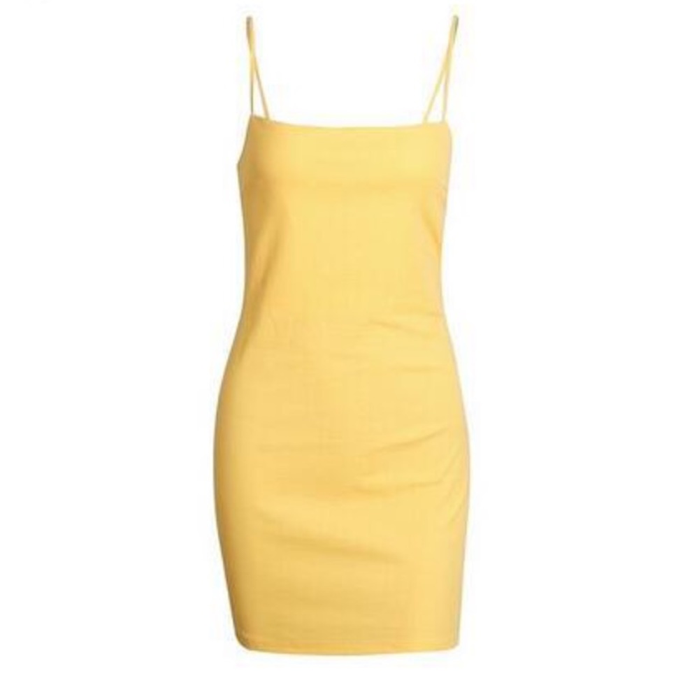 LAST ONE❣️ ‘Sarah’ Canary Yellow Summer Slip Dress - Picture 4 of 6
